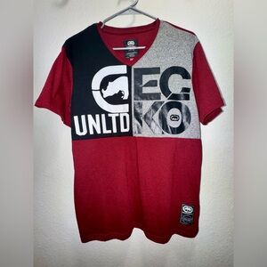 Ecko Unltd Color Block Graphic Tee - Size Medium